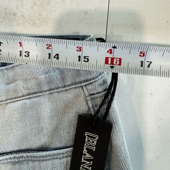 NWT Blank NYC The Fulton Roll Up Denim Shorts Size 30 Womens - Picture 6 of 8